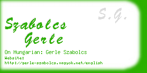 szabolcs gerle business card